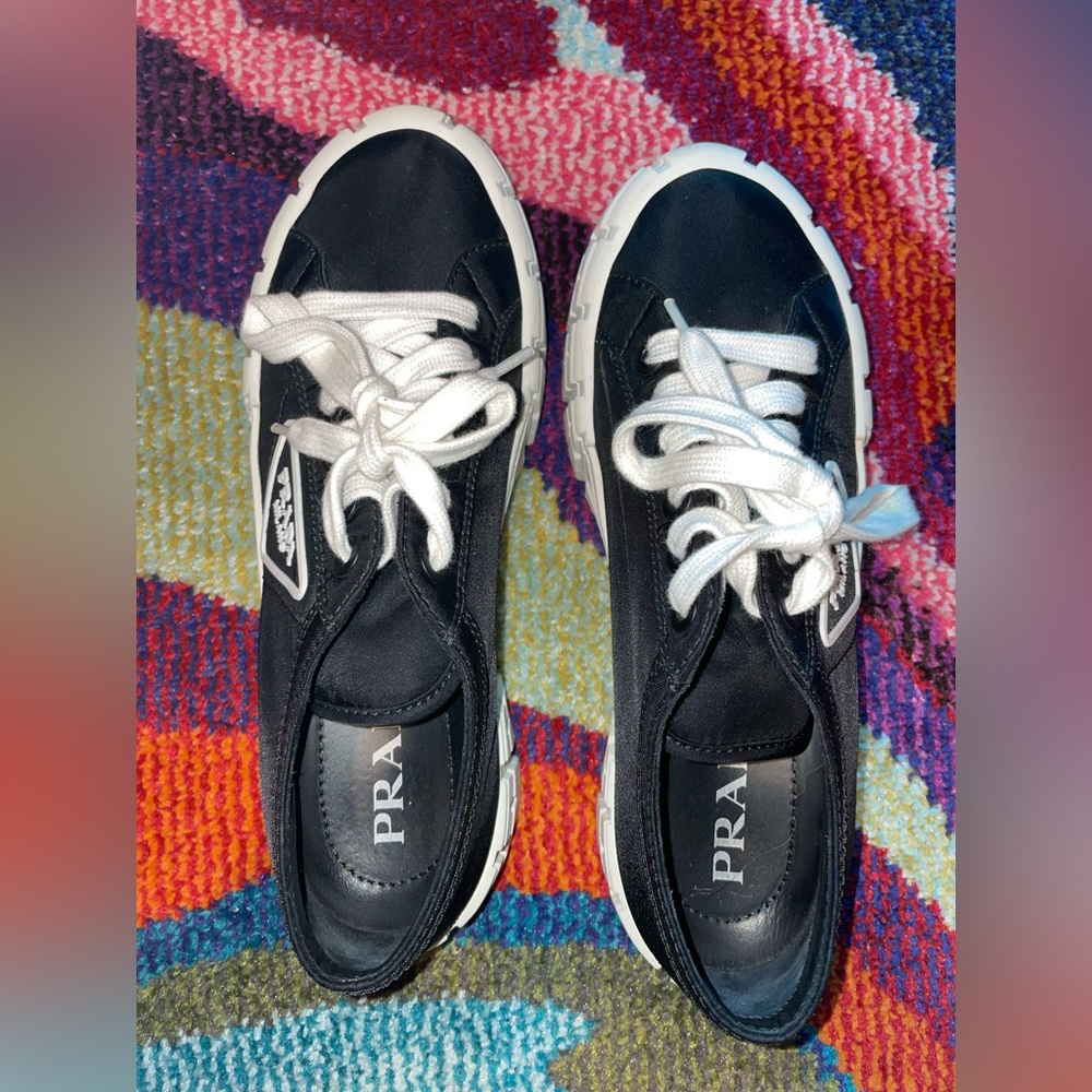 Like New Prada Lug Sole Platform Sneakers - Picture 11 of 15